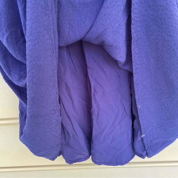 Draper James RSVP Purple Textured Puff Sleeve Midi Dress Size M - Picture 5 of 9